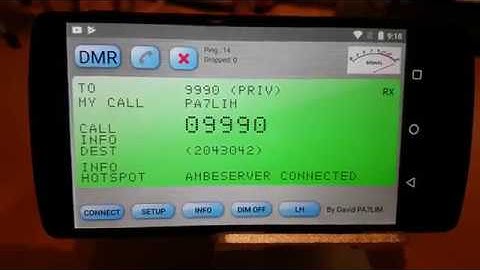 Experimenting with BlueDV AMBE for Android with ThumbDV on DMR ( 14-nov-2017 )