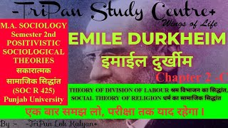 THEORY DIVISION OF LABOUR श्रम विभाजन का सिद्धांत SOCIAL THEORY OF RELIGION धर्म का सामाजिक सिद्धांत