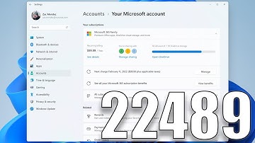 New Windows 11 Build 22489 - New Microsoft Account Settings, Apps & Features Changes & Fixes