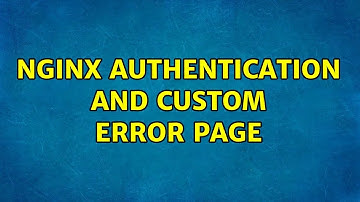 nginx authentication and custom error page