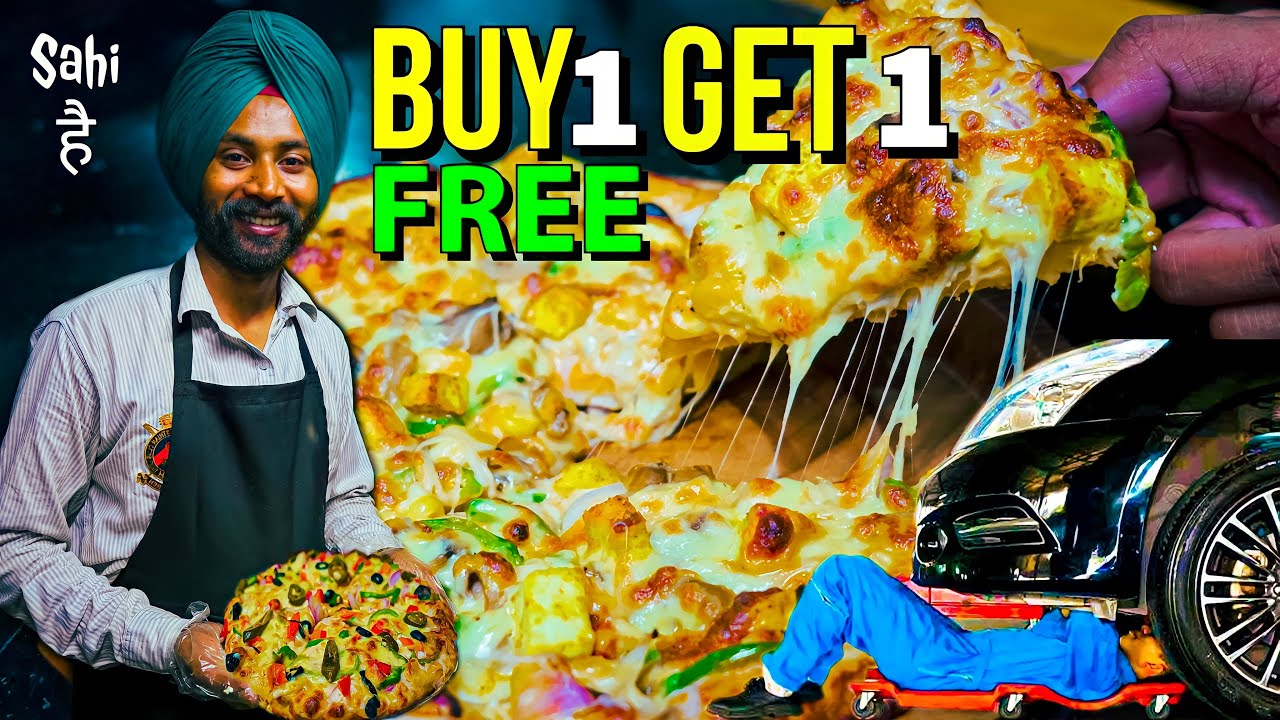 175/- Only | Sardarji ka INSANE Fresh Dough Pizza | Street Food India