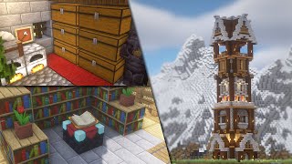 Minecraft: How To Build a Medieval Watchtower Survival Base(House Tutorial)(#2) | 마인크래프트 건축, 중세 감시탑