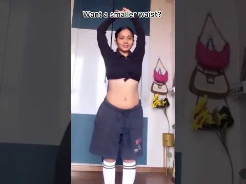 Waist workout from 34-26 at home #fatloss #weightloss #ashortaday