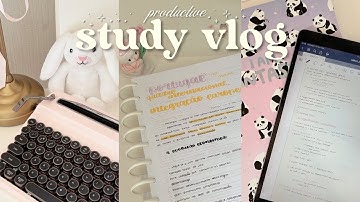 productive study vlog 🎀📓 school