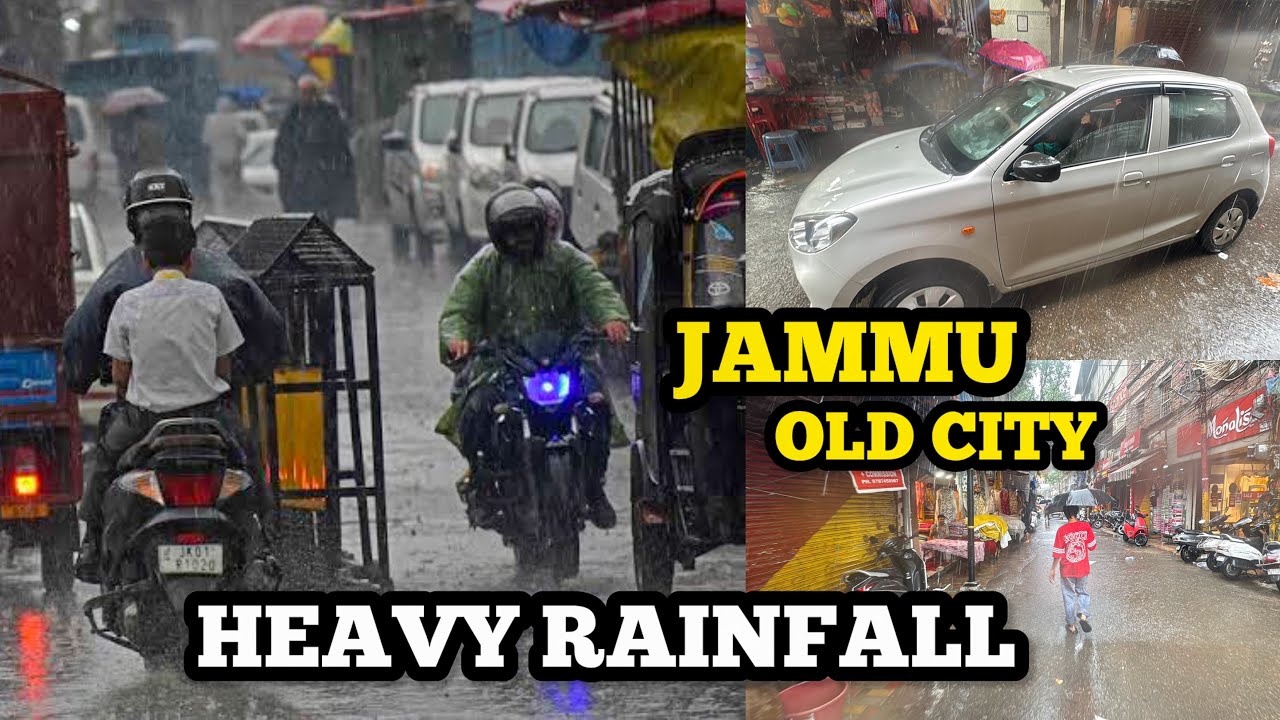 JAMMU OLD CITY FLOODED | Heavy Rainfall LIVE 