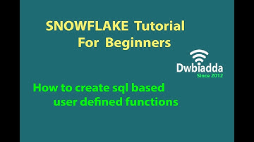 How to create user defined functions in snowflake | Snowflake tutorial