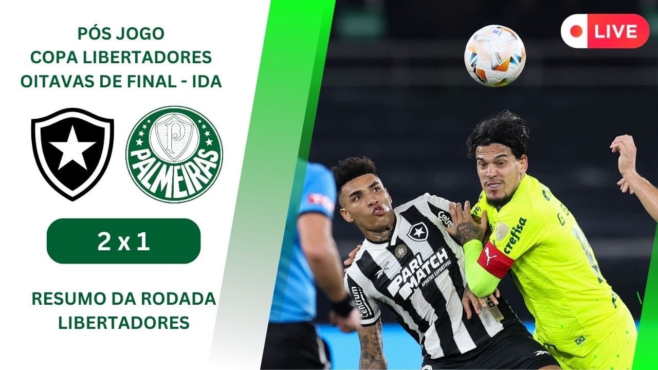 PÓS-JOGO BOTAFOGO 2X1 PALMEIRAS - OITAVAS DE FINAL COPA LIBERTADORES ...