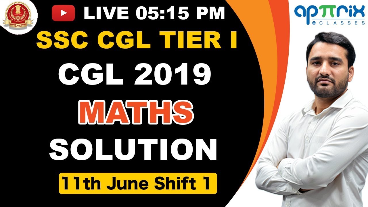 5:15 PM || SSC CGL Tier 1 || SSC CGL 2019 || MATHS SOLUTION || ASHISH SIR || 13