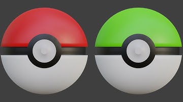 Blender 2.81 PokeBall modeling