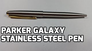Parker Galaxy Stainless Steel Ballpoint Pen Unboxing and Review
