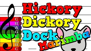 Hickory Dickory Dock - Marimba Sound [Boomwhackers] [Treble Clef] [Orff]