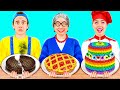 自分 VS おばあちゃんの料理チャレンジ | 秘密のお料理ハックとキッチンのヒント TeenTeam Challenge