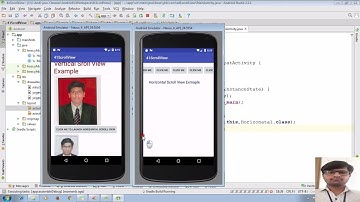 43 Android application development tutorial for beginners | Vertical, Horizontal Scroll View