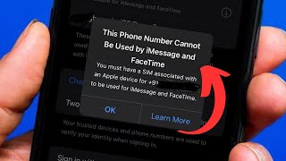 This phone number cannot be used by iMessage and FaceTime iOS 17 / How to Fix