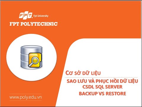 Video: Cách Khôi Phục Cơ Sở Dữ Liệu