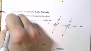 Geom Video Notes 2 1a Parallel Lines