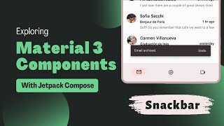 Snackbar | Exploring Material Design 3 Components | Jetpack Compose | Android | Kotlin screenshot 4
