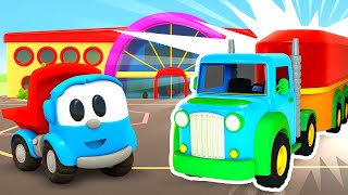 Muita diversão com Léo, o caminhão! Desenhos animados em português. Desenho animado infantil