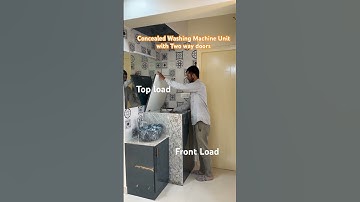 Washing Machine Unit … concealed and space saving Idea #design #homeinterior #interior #interiorwork