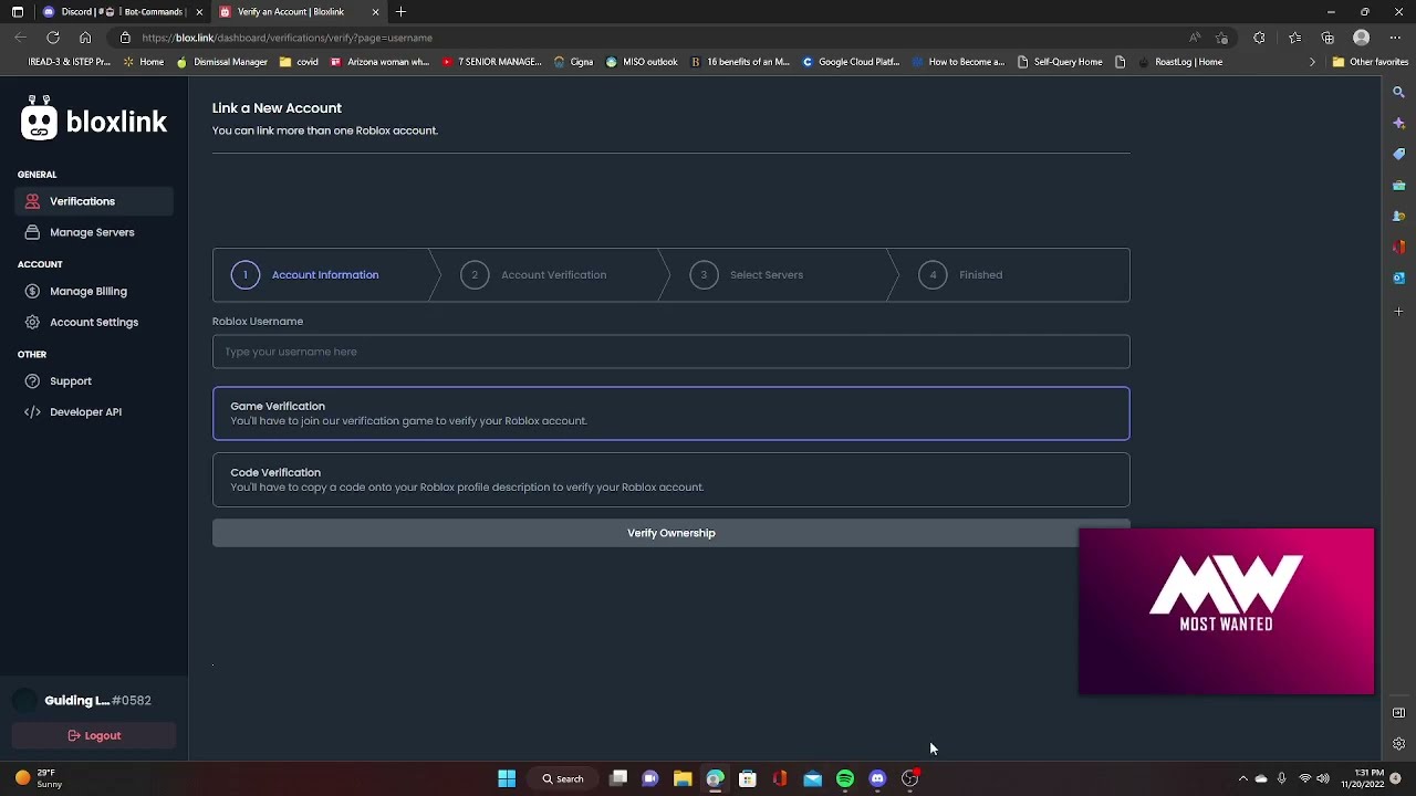 How to verify with Bloxlink on Discord and link your Roblox account