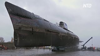 Заброшенная подводная лодка в порту Амстердама уйдёт на металлолом