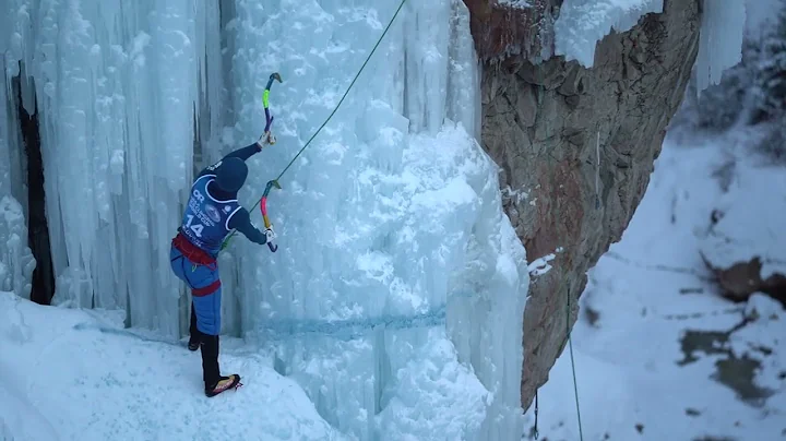 Eric Illick at Qualifying Day 1 for UIAA Ice Climbing North American Championships 2022 in Ouray