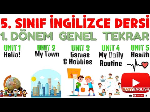 5. SINIF İNGİLİZCE DERSİ 1. DÖNEM GENEL TEKRAR - İLK 5 ÜNİTE