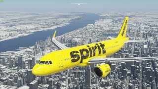 Msfs 2020 Asi Se Ve NYC Vajo Nieve A320 To Jfk screenshot 1