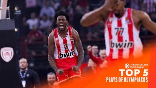 Top 5 PLAYS - MUST SEE Moments | OLYMPIACOS Piraeus | 2023-24 Turkish Airlines EuroLeague