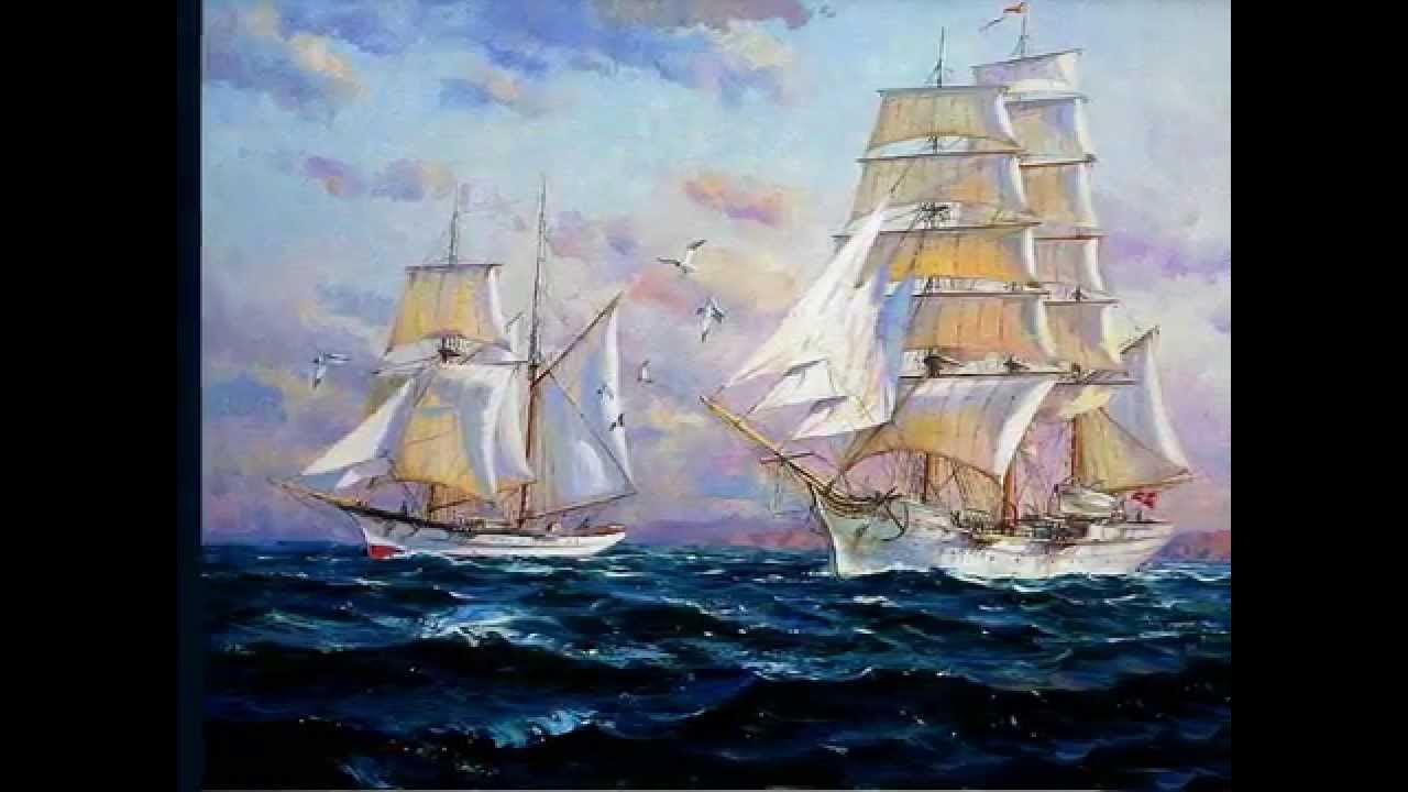 Море лето Чайки картины художника Сергея Свиридова