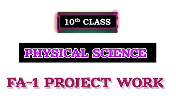 10h Class 💯PHYSICS FA-1 Project Work 2024-2025 | 10th 💯FA-1 Physics Project Work | Physics Project