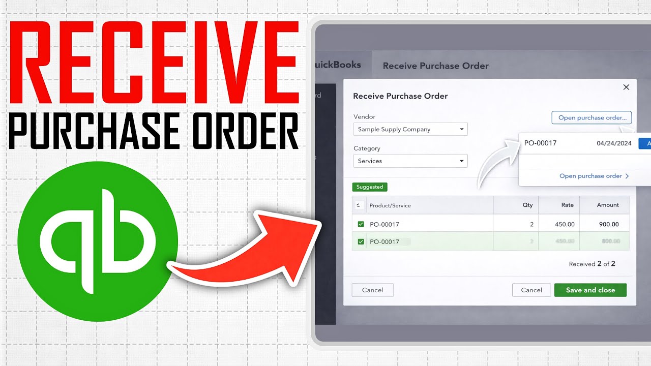How To Receive Purchase Orders In Quickbooks Online (Full Guide)