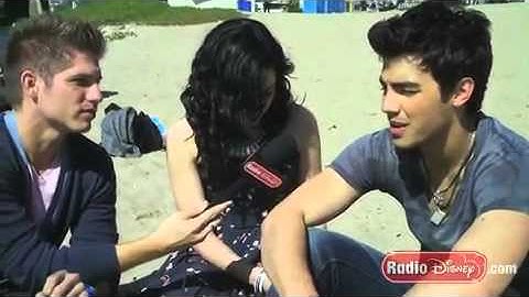 Demi Lovato & Joe Jonas on the Set of  Make A Wave    Celebrity Take with Jake   Part 2