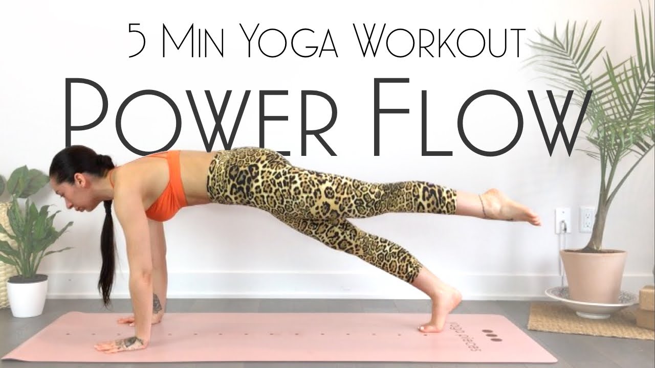 5 Minute Power Yoga Workout - YouTube