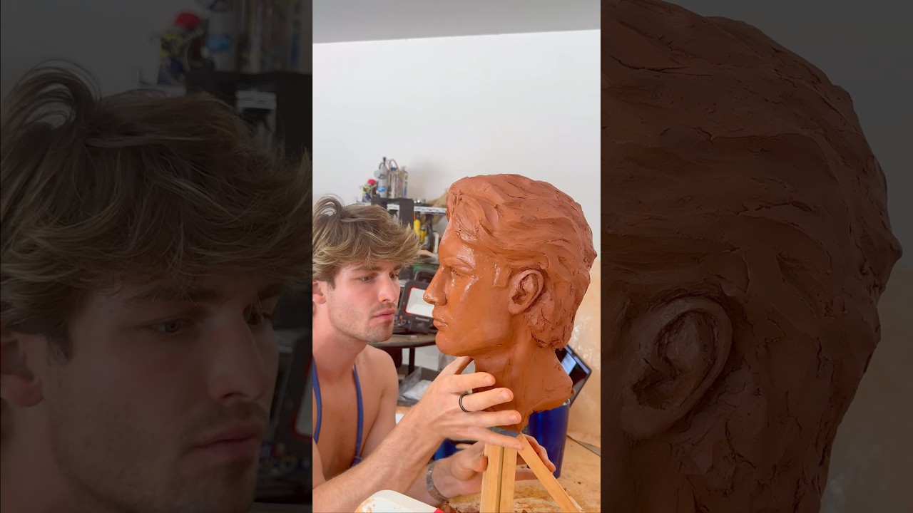 Clay bust all done 🤖 