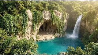Trapped in the Wilderness, Touring a Secret Cave mansion Hideout - Solo Bushcraft Camping | Survival