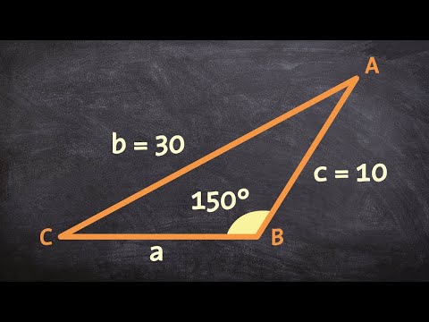 When given one obtuse angle use the law of sines to determine the missing measurements Ambiguous One