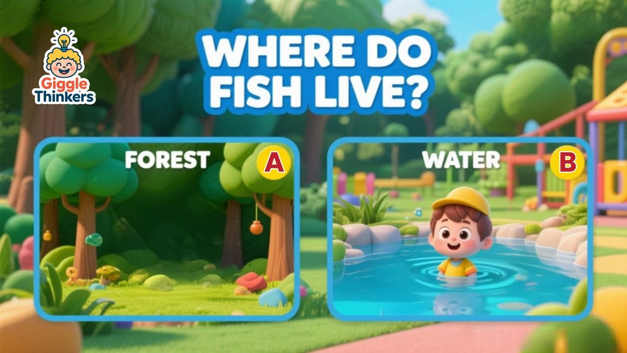 Where Do Animals Live? 🐧 Healthy Habitats Quiz for Kids | Giggle Thinkers