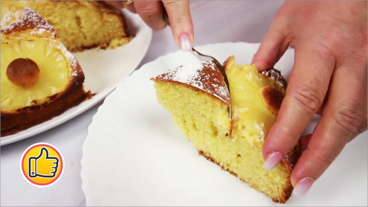 Воздушный Пирог "Ананасы в Снегу", Очень Вкусный!