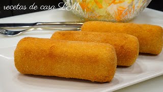 ROLLITOS DE JAMÓN Y QUESO SÚPER CRUJIENTES / recetas de casa LM