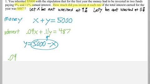 Math 119 : 4.2 #1 (Intermediate Algebra Tutorial : Systems Of Linear Equations Applications 1)