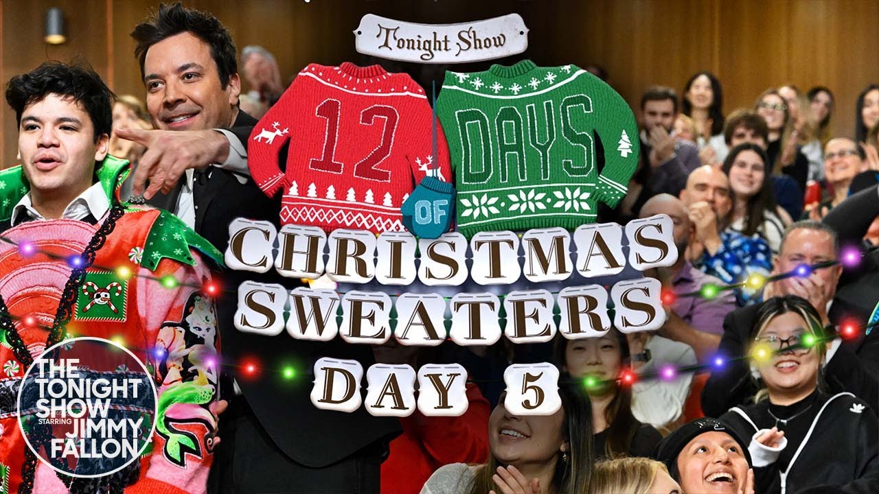 12 Days of Christmas Sweaters 2023 Day 5 The Tonight Show Starring