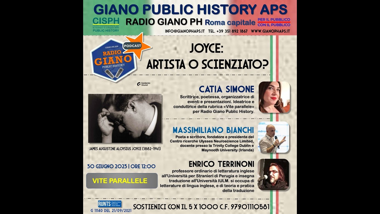JOYCE. ARTISTA O SCIENZIATO? | Catia SIMONE, Massimiliano BIANCHI, Enrico TERRINONI