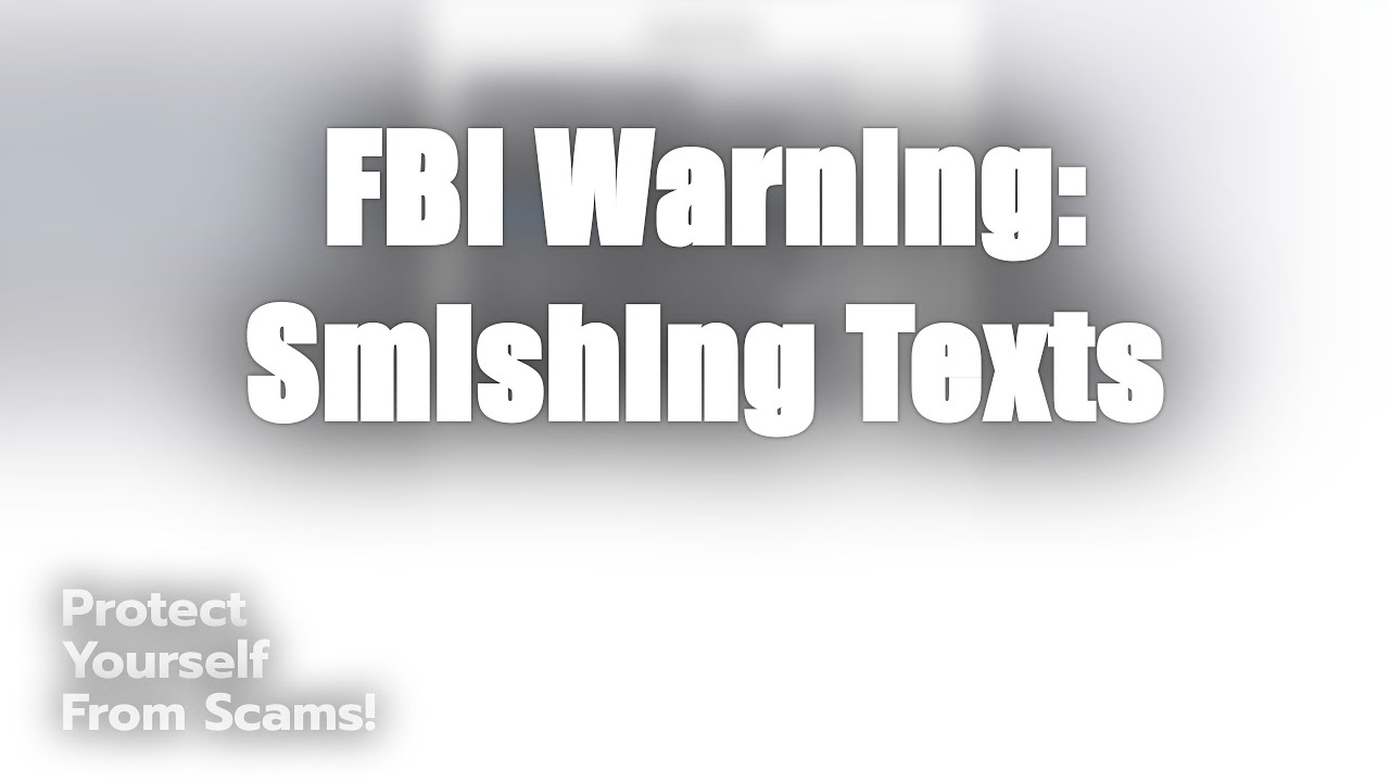 🚨 FBI Smishing Text Warning! Beware! 🚨