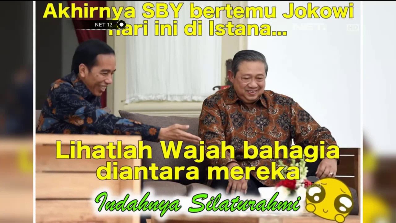 Berikut Meme Meme Jenaka Pasca Pertemuan Sby Jokowi NET12 YouTube