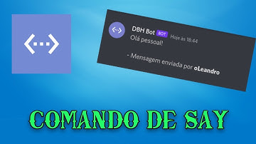 COMO FAZER COMANDO DE SAY - Bot Designer For Discord