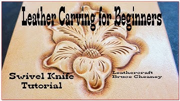 Leather carving for beginners - swivel knife tutorial - How to transfer pattern onto leather