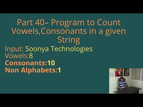 Program to Count Vowels,Consonants and non alphabets in a given String in C# - Part 40