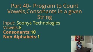 Program to Count Vowels,Consonants and non alphabets in a given String in C# - Part 40