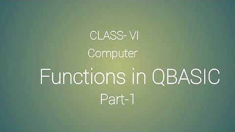 funcInQBASIC(CL6CH9)